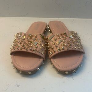 Cape Robbin pink and rose gold sandals